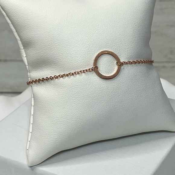 Rose Gold Stainless Steel Minimalist Bracelet - Picture 3 of 6